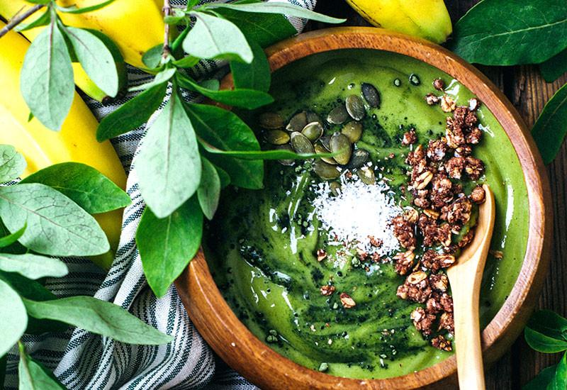 Summer Green Moringa Smoothie Bowl