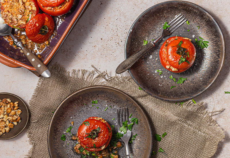 Fonio Stuffed Tomatoes