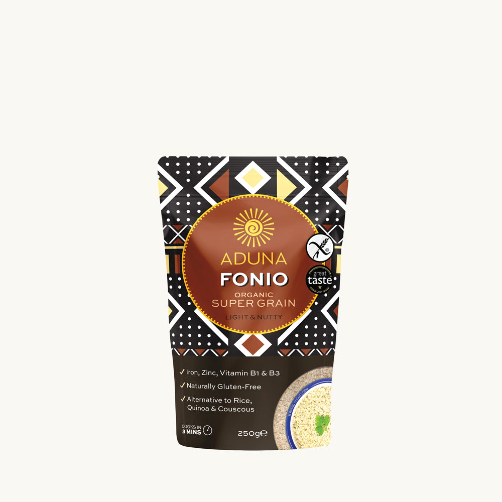 Aduna Fonio Grain 250g Pouch - Front of Pack