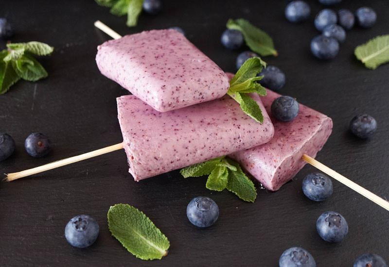 Blueberry-Baobab Frozen Yoghurt Lollies