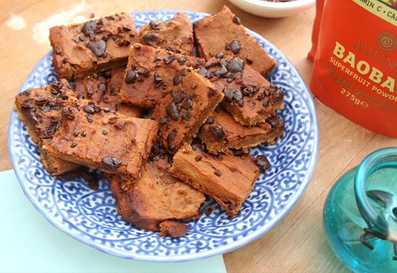 Baobab & Choc Chip Chickpea Blondies