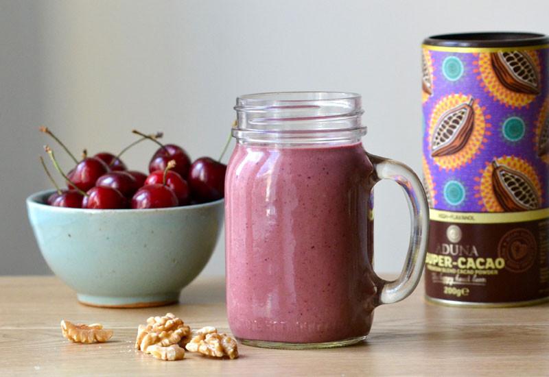 Skin-Loving Cherry, Walnut & Super-Cacao Smoothie