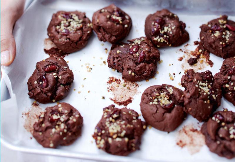 Chocolate, Cranberry & Buckwheat Cookies