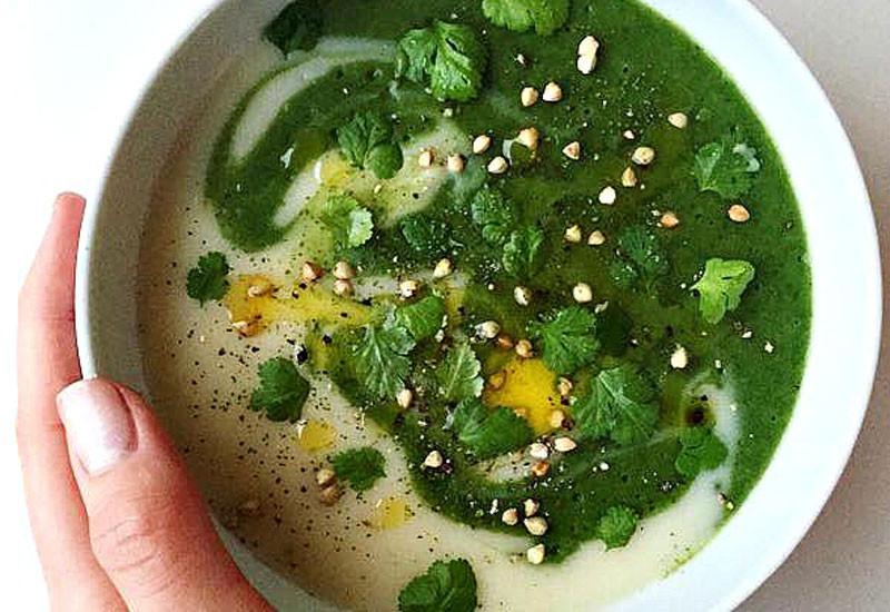 Creamy Moringa, Celeriac & Spinach Soup