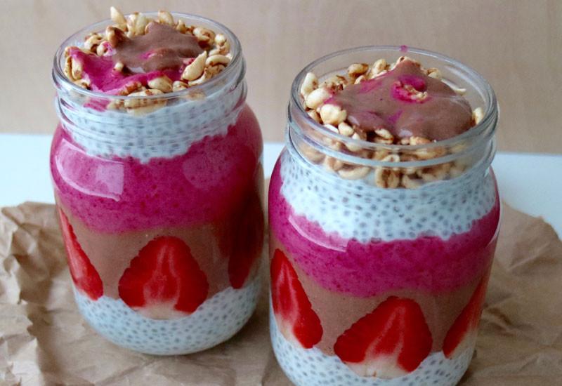 Neapolitan Baobab Chia Pudding