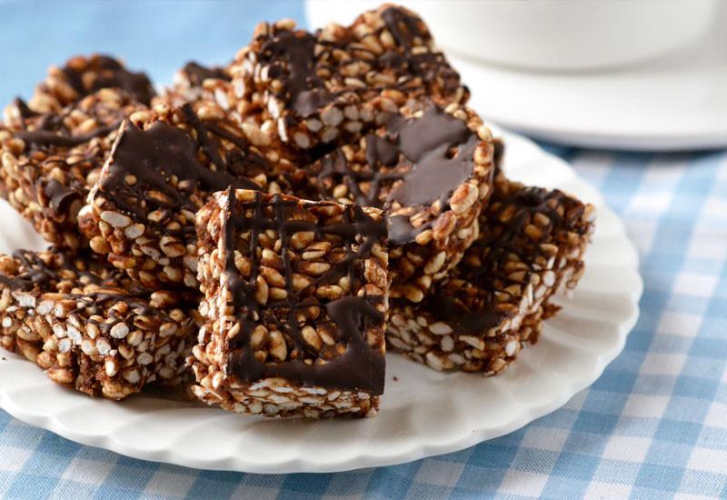 Chocolate Almond Butter Crispy Squares