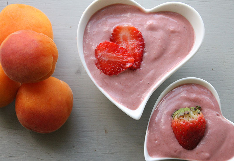 Baobab, Peach & Strawberry Mousse