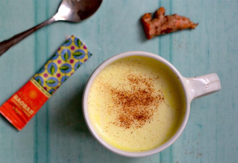 Baobab-Turmeric Latte