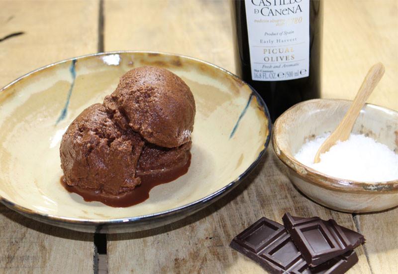 Salted Chocolate & Olive Oil Sorbet