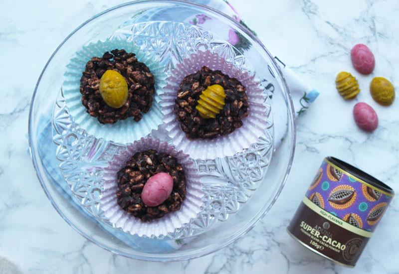 Healthy Chocolate Easter Nests