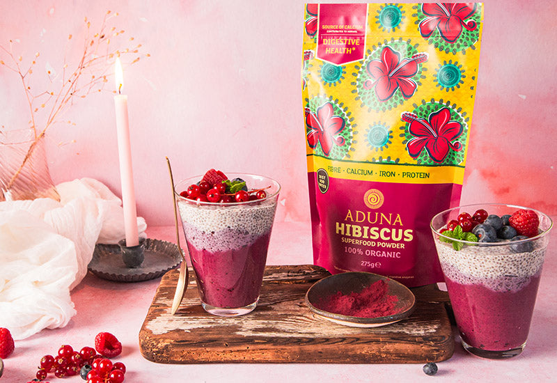 Hibiscus Chia Pudding