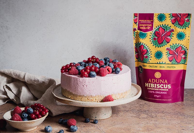 Vegan Hibiscus Cheesecake