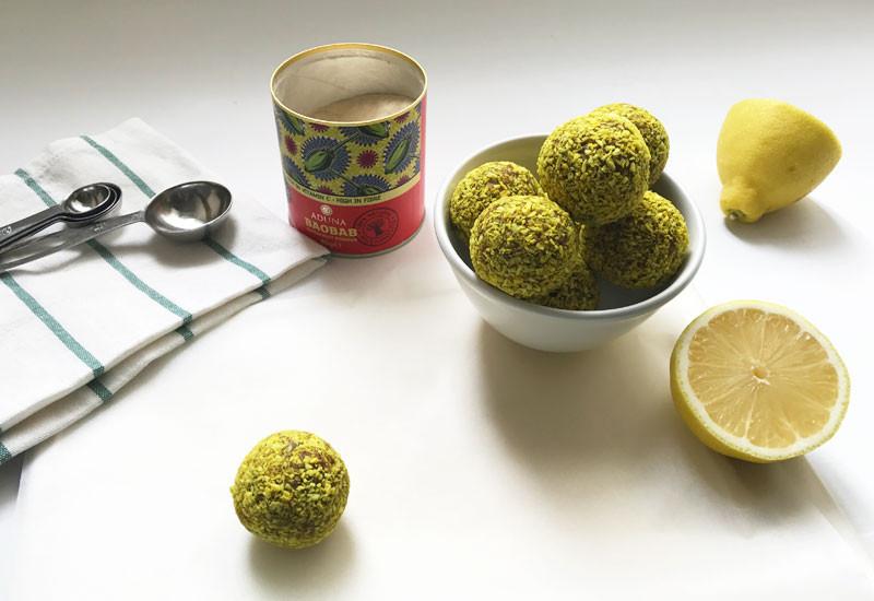 Lemon & Baobab Bliss Balls