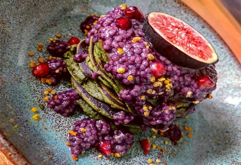 Moringa Pancakes With Blueberry Chia Pudding