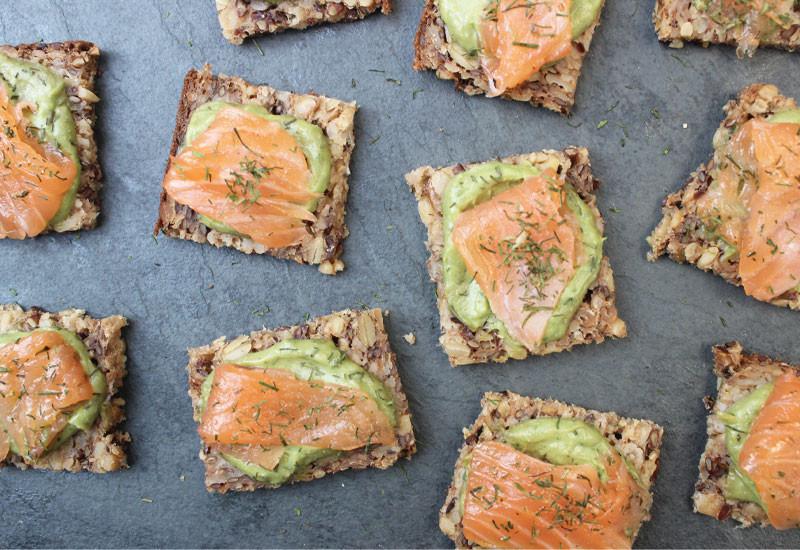 Smoked Salmon & Avocado Mousse Canapés