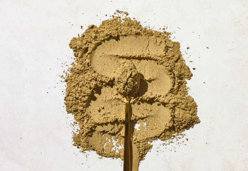Superfood powder shown with spoon.