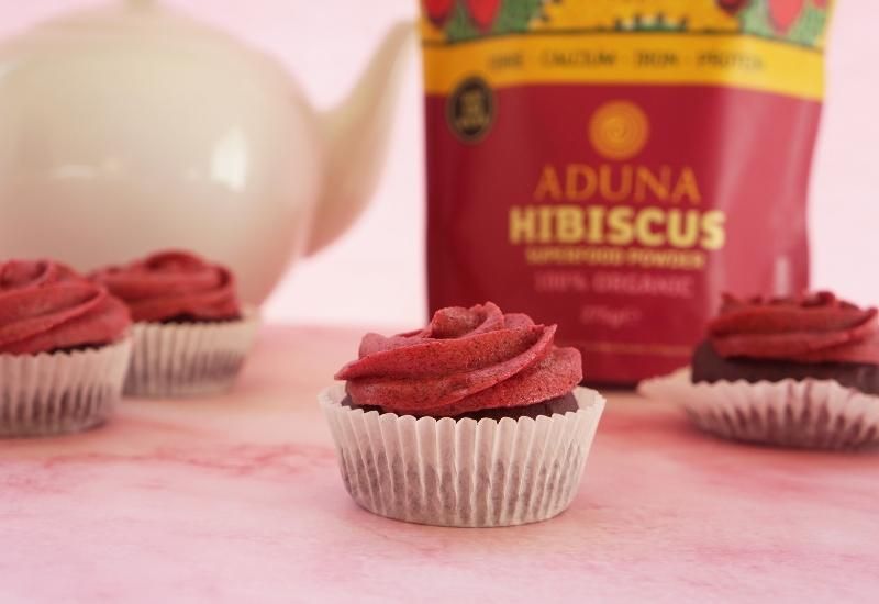 Vegan Hibiscus Cupcakes