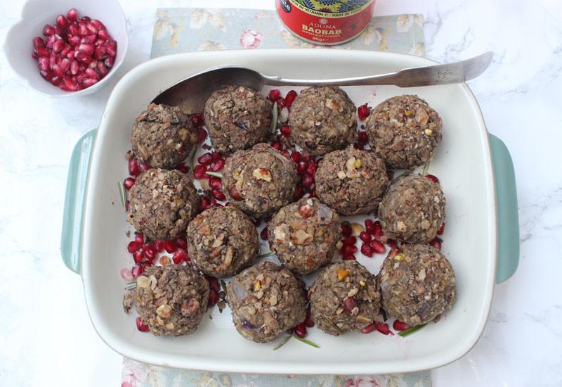 Veggie Nut & Apricot Stuffing Balls