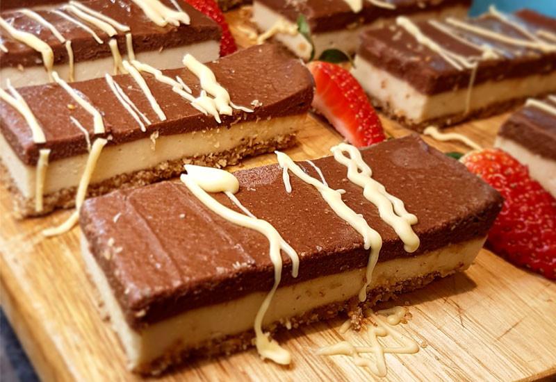 Raw Chocolate Caramel Slices