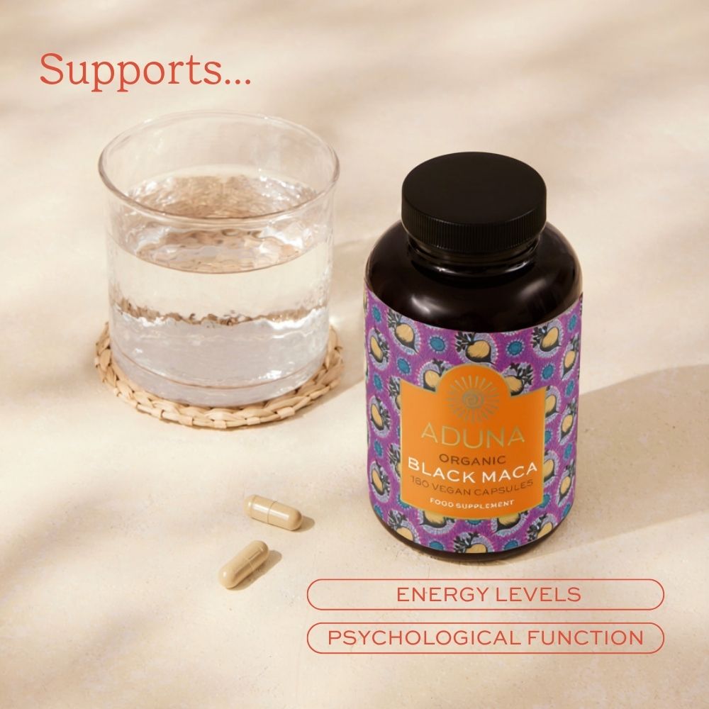 Black Maca supports energy levels and psychological function