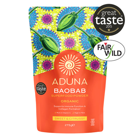 Baobab 275g Pouch - Great Taste Logo | FairWild Certified