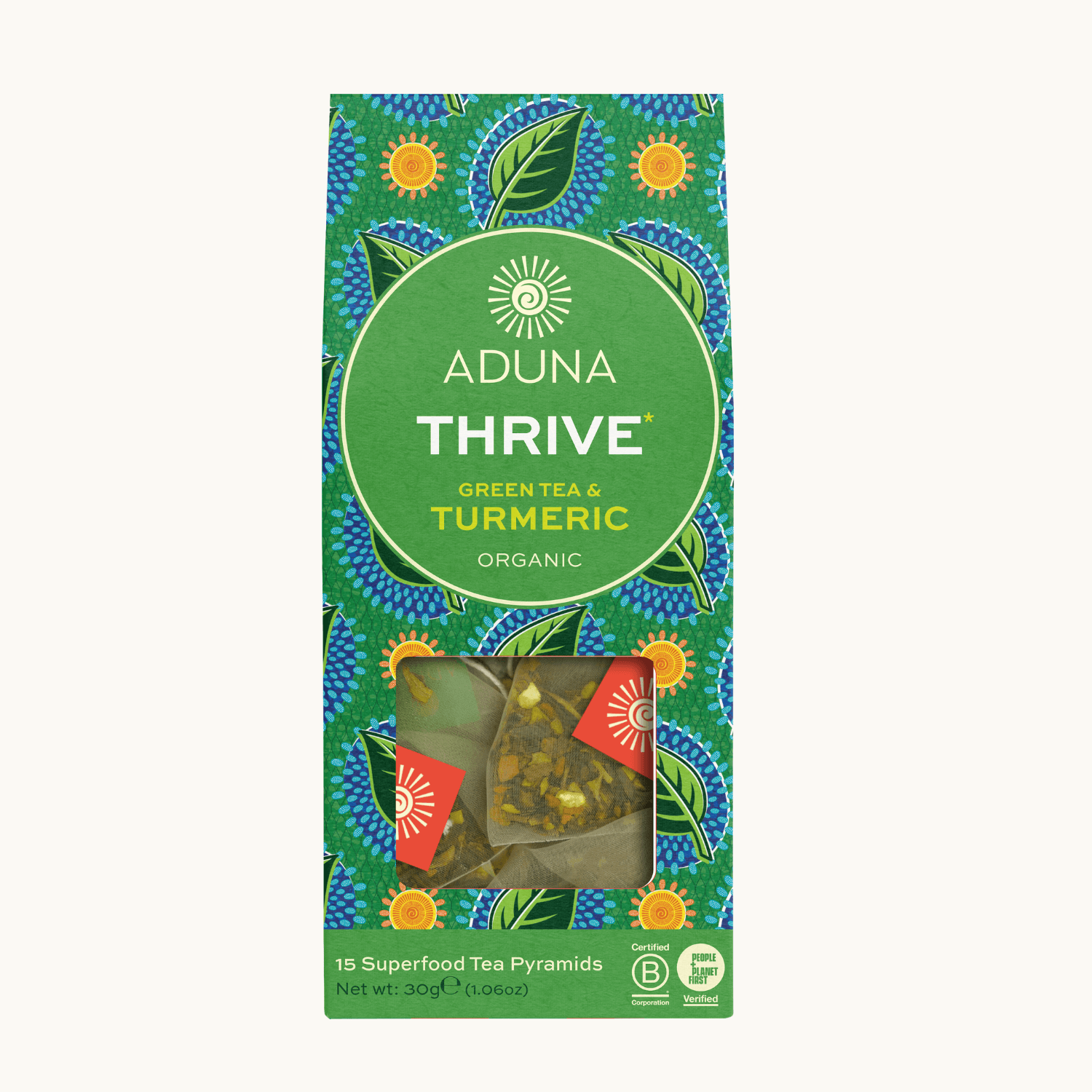 Aduna Restore Green Tea with Turmeric, Black Pepper & Hibiscus image 1